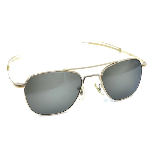 Randolph Engineering 5 1/2 Gold Metal Pilot Aviator Sunglasses 52-20 140 USA - Picture 1 of 12